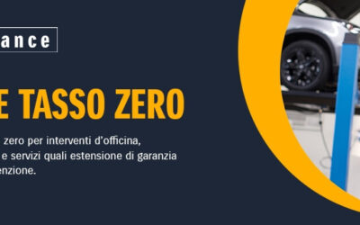 SERVICE TASSO ZERO – FINANZIAMENTI A TASSO ZERO PER INTERVENTI D’OFFICINA, TAGLIANDI, PNEUMATICI, E SERVIZI POST VENDITA